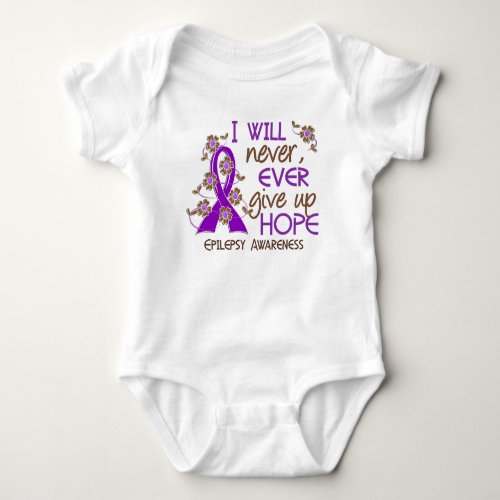 Never Give Up Hope 4 Epilepsy Baby Bodysuit