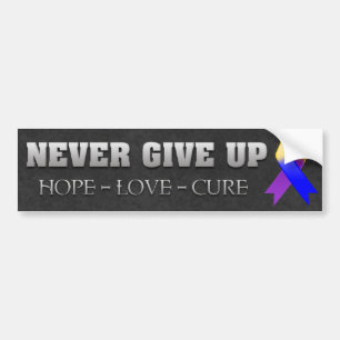 Never Give Up Hope Bladder Cancer Awareness Bumper Sticker