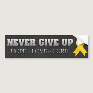Never Give Up Hope Childhood Cancer Awareness Bumper Sticker