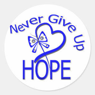 Never Give Up Hope Colon Cancer Classic Round Sticker
