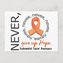 Never Give Up Hope Endometrial Cancer Postcard