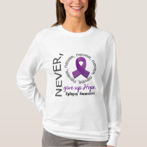 Never Give Up Hope Epilepsy T-Shirt