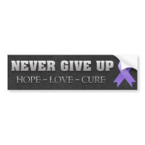 Never Give Up Hope Hodgkins Lymphoma Awareness Bumper Sticker