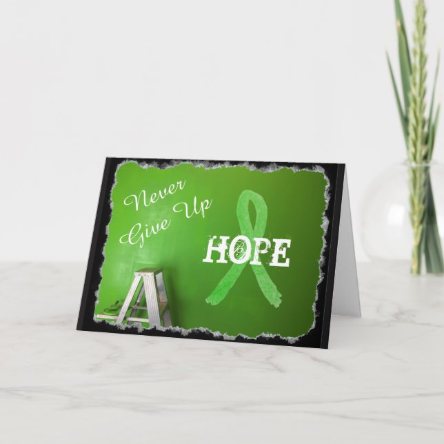Never Give Up, Hope Lyme Disease Awareness Card (Front)