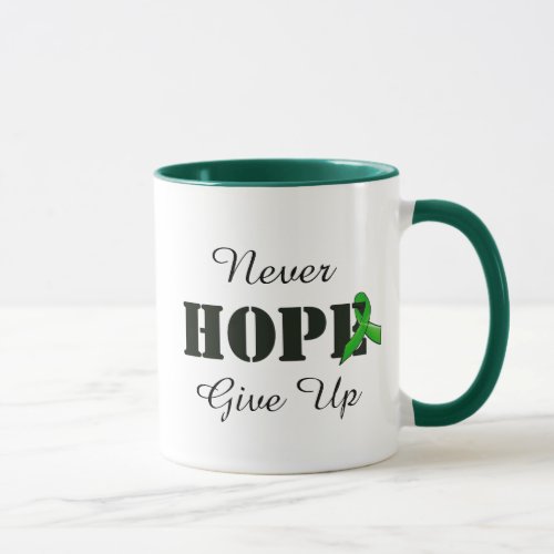 Never Give Up Hope Lyme Disease Awareness Mug