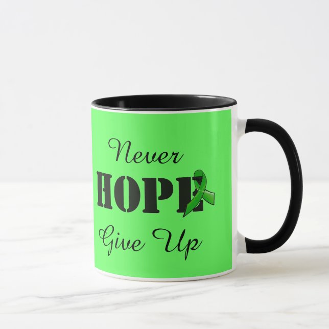 Never Give Up, Hope Lyme Disease Awareness Mug (Right)