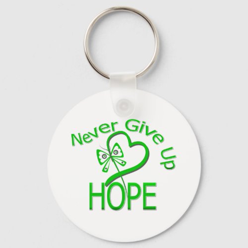 Never Give Up Hope Traumatic Brain Injury Keychain