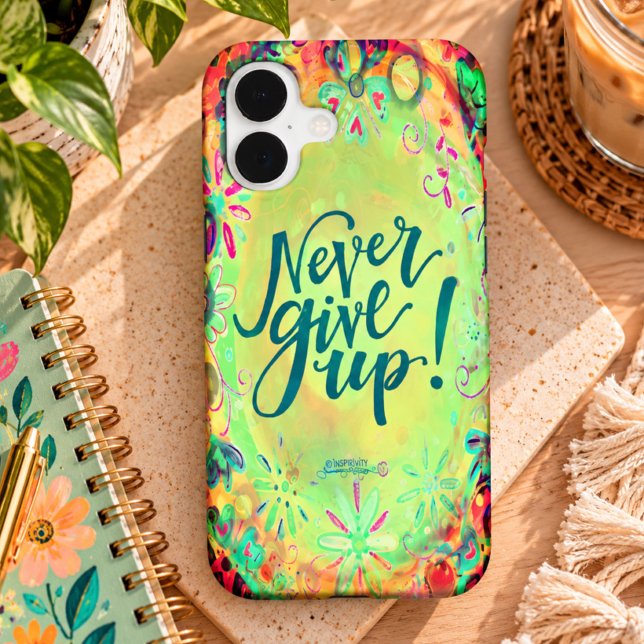 “Never Give Up” Inspirivity Iphone Case (Creator Uploaded)