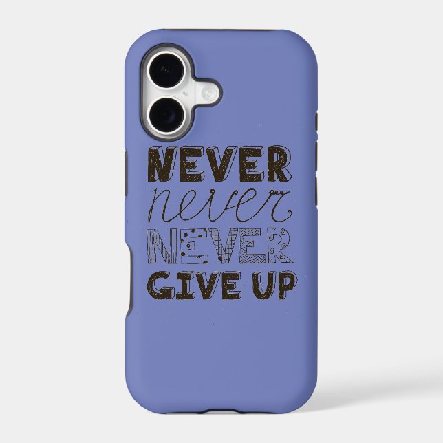 Never Give Up Iphone Case (Back)