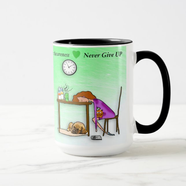 Never Give Up Lyme Disease Warrior Coffee Mug (Right)