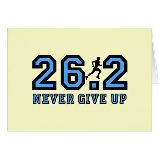 Never give up marathon cards (Front Horizontal)