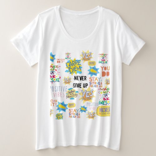 Never Give Up Motivation Quotes Self Care     T_Sh Plus Size T_Shirt