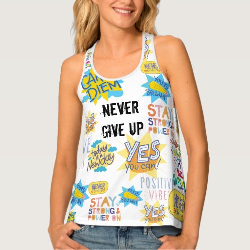 Never Give Up Motivation Quotes Self Care     T_Sh Tank Top