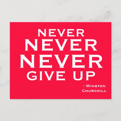 Never Give Up _  Motivational Postcard