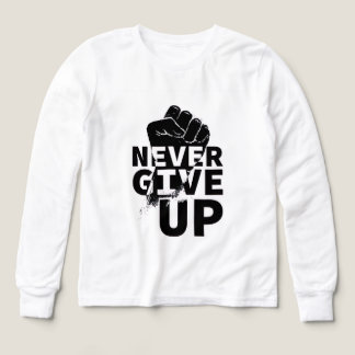 Never Give Up – Motivational Quote Design Tri-Blend Shirts