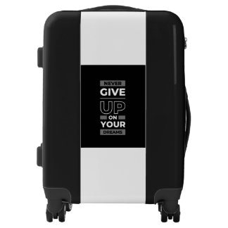 Never Give Up Motivational Quote Luggage