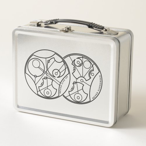Never Give Up Never Surrender _ Gallifreyan Metal Lunch Box