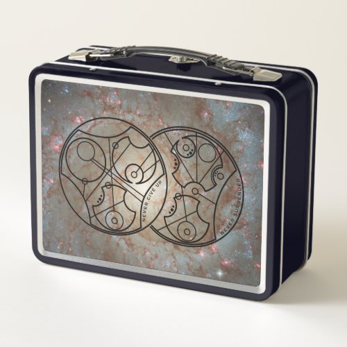 Never Give Up Never Surrender _ Gallifreyan Metal Lunch Box