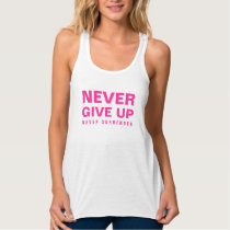 Never Give Up Never Surrender Womens Racerback Tank Top