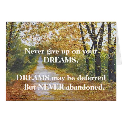 NEVER GIVE UP ON YOUR DREAMS_MIKE PENCE POST CARD