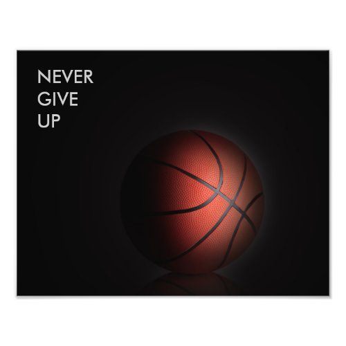 NEVER GIVE UP PHOTO PRINT