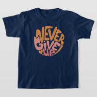 Never Give Up - Pink and Orange Daily Motivational