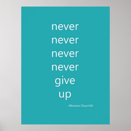 Never Give Up Poster