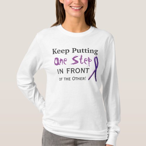 Never Give up Purple Awareness Ribbon Shirt