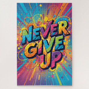Never Give Up Puzzle-Challenging Collorful Jigsaw Puzzle