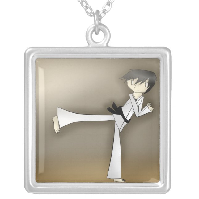 Never Give Up Silver Plated Necklace (Front)