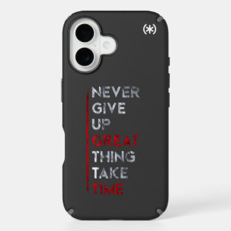 Never give up iPhone 16 case