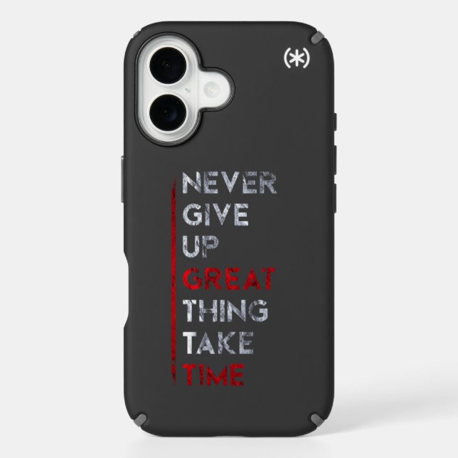 Never give up speck iPhone case (Front)