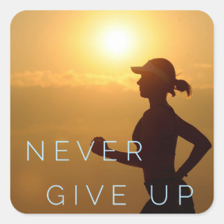 Never Give Up! - Sticker Motivational Running