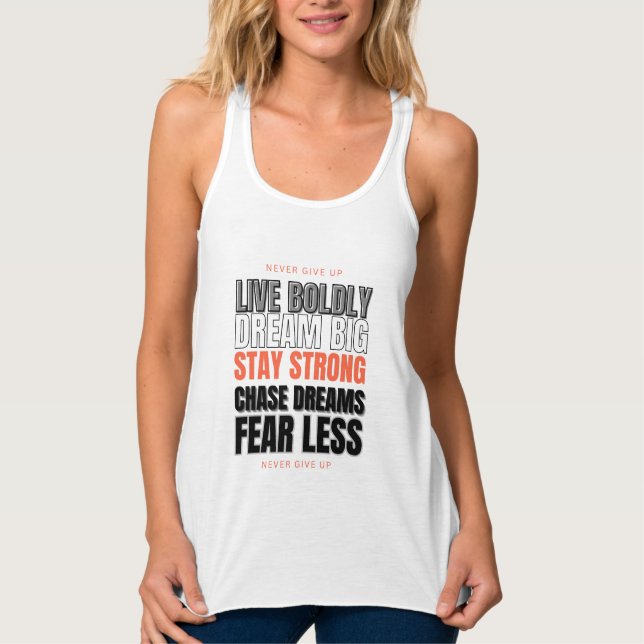 NEVER GIVE UP TANK TOP (Front)