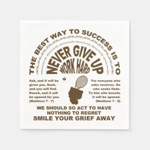 Never Give up (tennis) Napkins