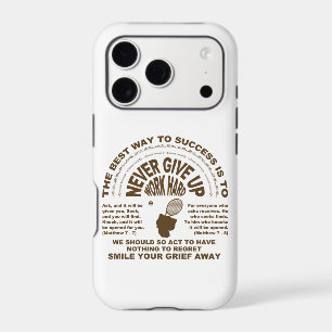 Never Give up (tennis) T-Shirt iPhone 17 Pro Case