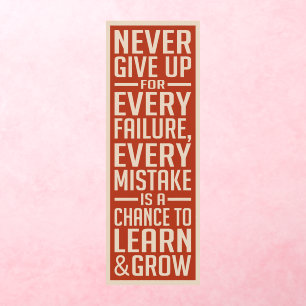NEVER GIVE UP WALL DECAL