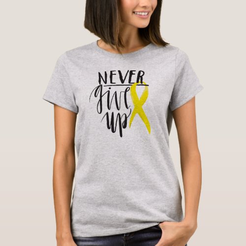 NEVER GIVE UP Womens BellaCanvas Flowy Top