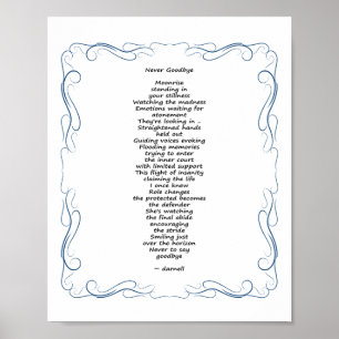 Never Goodbye Poem Poster
