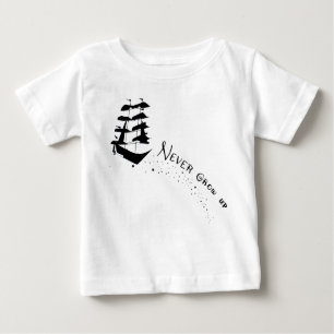 Never Grow Up Pirate Ship Shirt