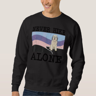 Never Hike Alone Polish Lowland Sheepdog Dog Hikin Sweatshirt