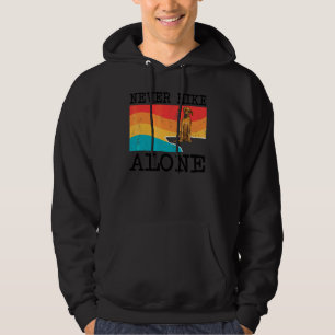 Never Hike Alone Rhodesian Ridgeback Graphic Hikin Hoodie