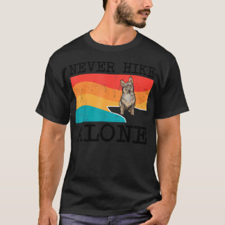 Never Hiking Alone Swedish Vallhund T-Shirt