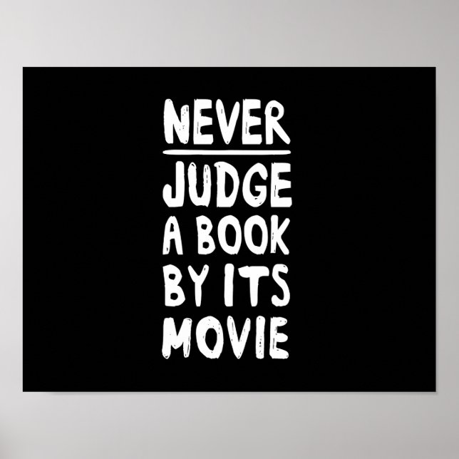 Never Judge a Book by its Movie Poster (Front)