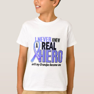 Never Knew A Hero 2 Grandpa Prostate Cancer T-Shirt