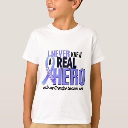 Never Knew A Hero 2 Grandpa Prostate Cancer T_Shirt