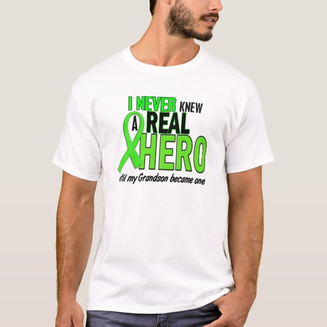 Never Knew A Hero 2 LIME GREEN (Grandson) T-Shirt (Front)