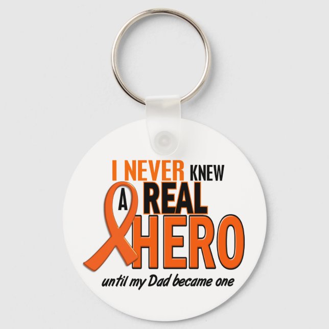 Never Knew A Hero 2 ORANGE (Dad) Keychain (Front)