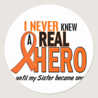 Never Knew A Hero 2 ORANGE (Sister) Classic Round Sticker