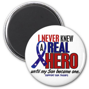 Never Knew A Hero 2 Son (Support Our Troops) Magnet